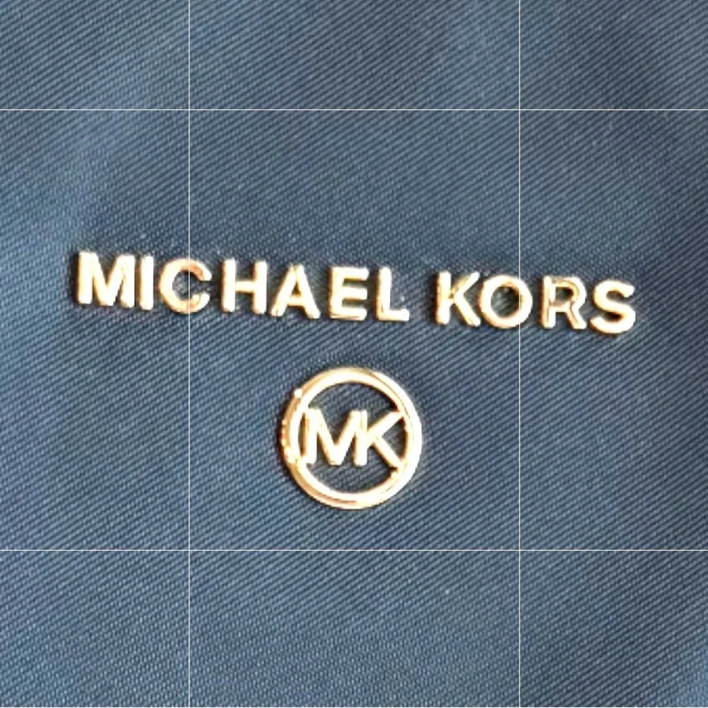 Michael Kors Eva Nylon Gabardine Navy Blue Small Tote Bag